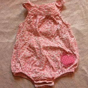 Sweet pink leopard baby onesie